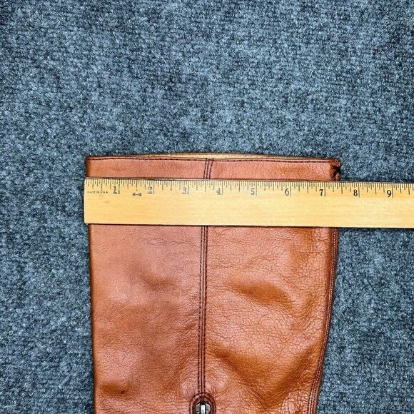 Frye Jillian Pull On Boots Women's Size 9 Brown Leather Inside Zip Tall Riding - Picture 15 of 16